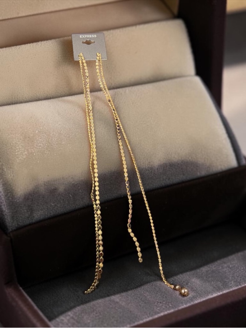 Gold Long Chain Drop Earrings - Elegant Women Jewelry - Express